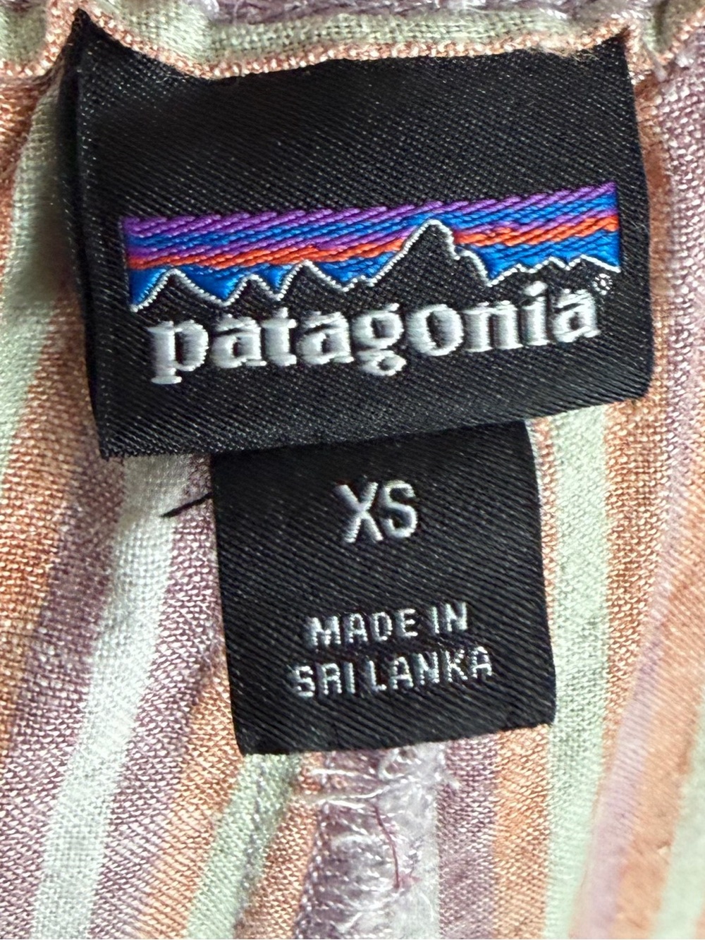 Patagonia Hemp Lyocell Wide Leg Crop Pants Boho Hippie Coastal Stripped XS - Picture 7 of 7